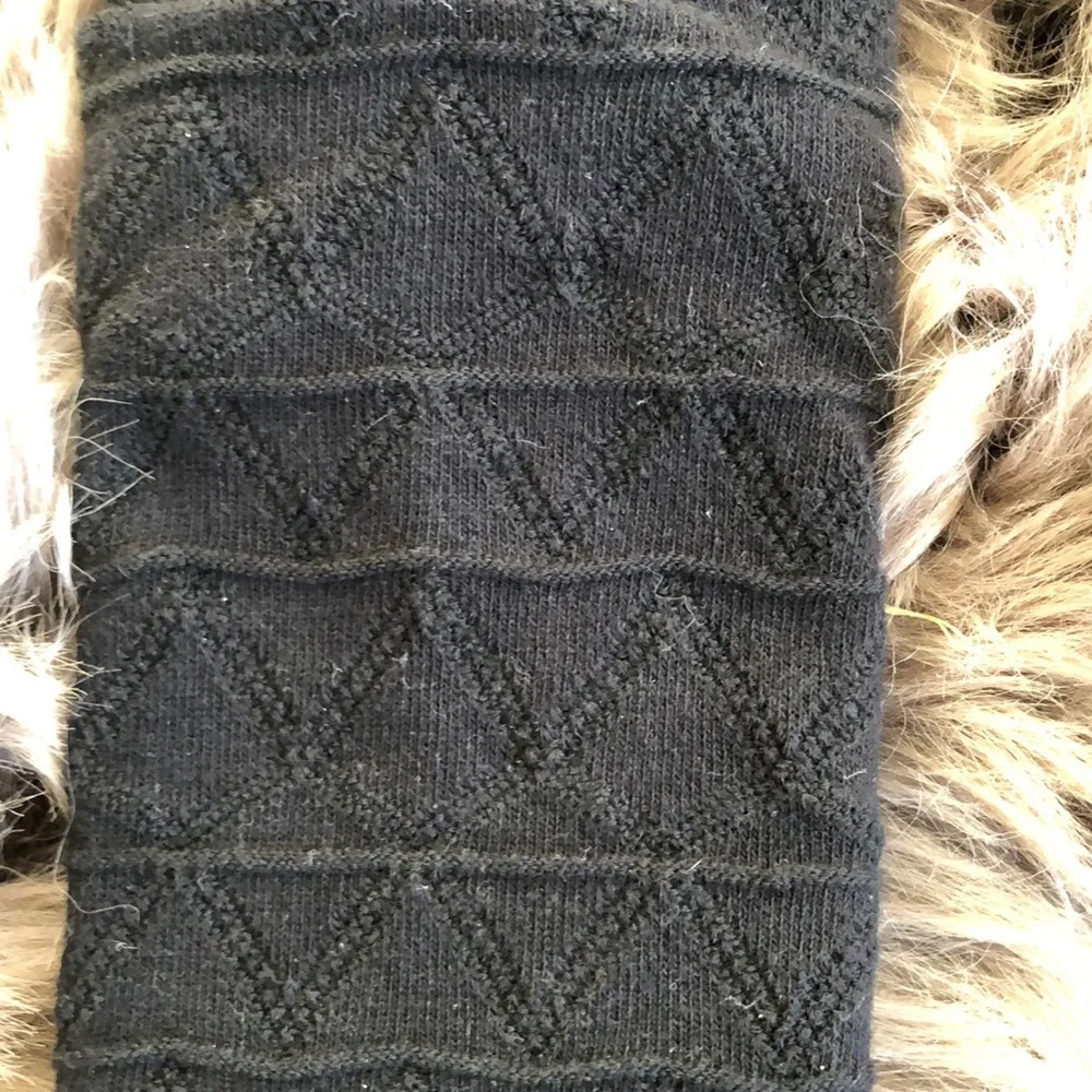 Diamond Knit Over The Knee Socks with Crochet Top